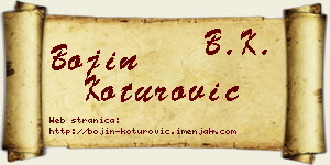 Bojin Koturović vizit kartica